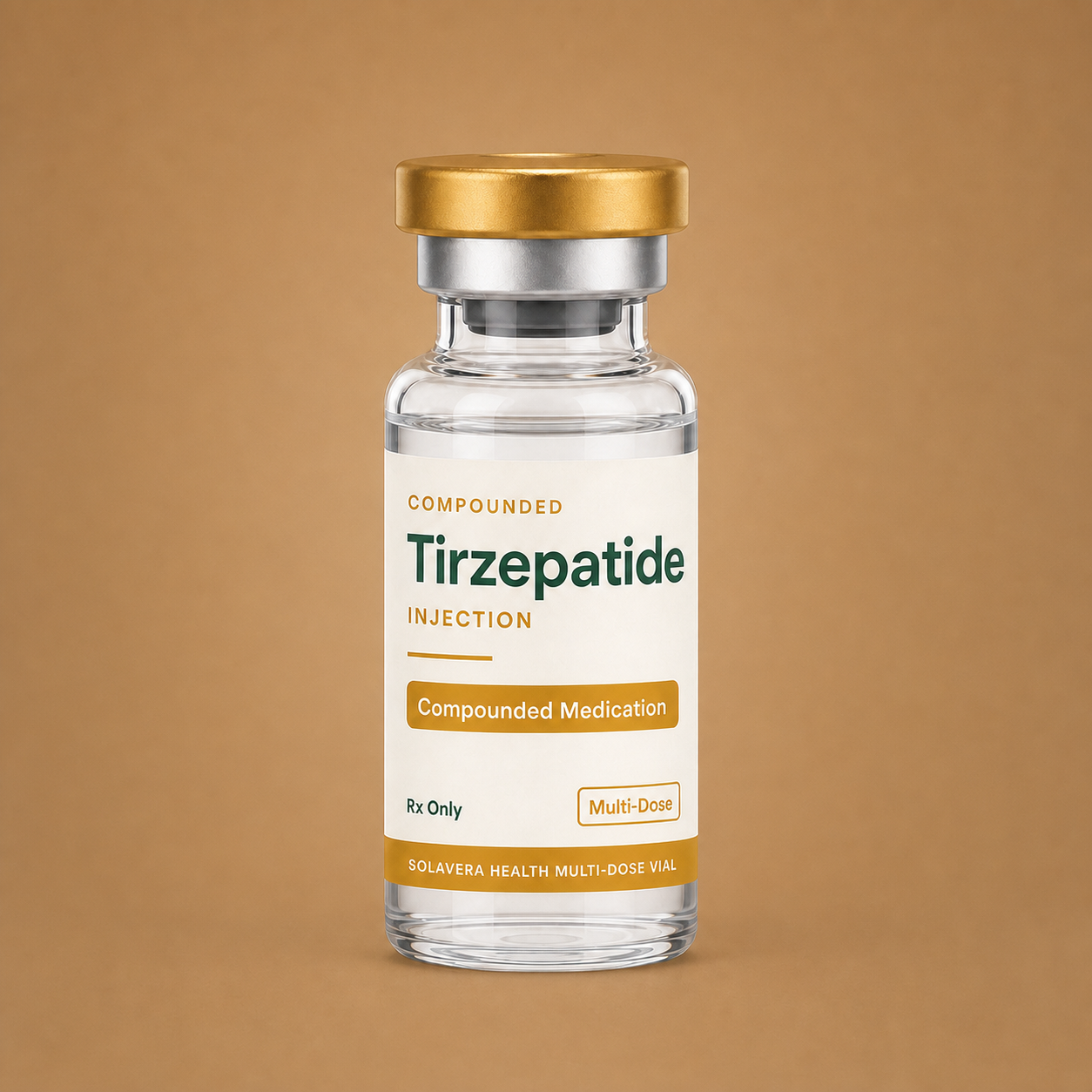 Compounded tirzepatide injectable vial