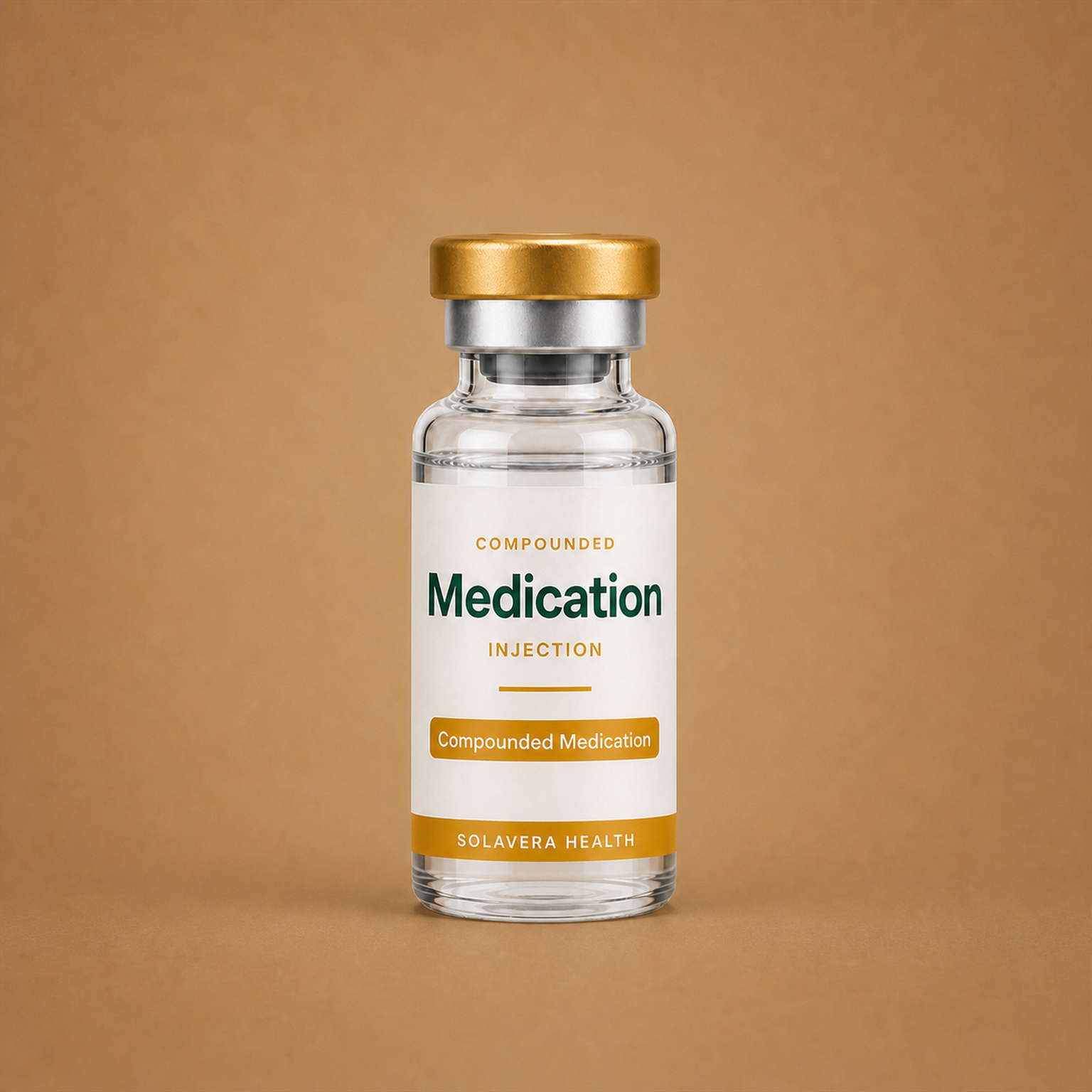 Compounded medication vial dispensed for a GLP-1 microdosing plan